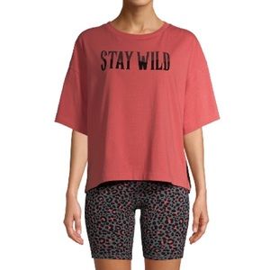 Stay Wild biker shirt pajama set